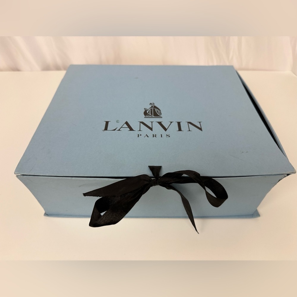 Black Patent Leather Lanvin Platform Cone Heeled Sandals Sz 38 - Picture 6 of 7